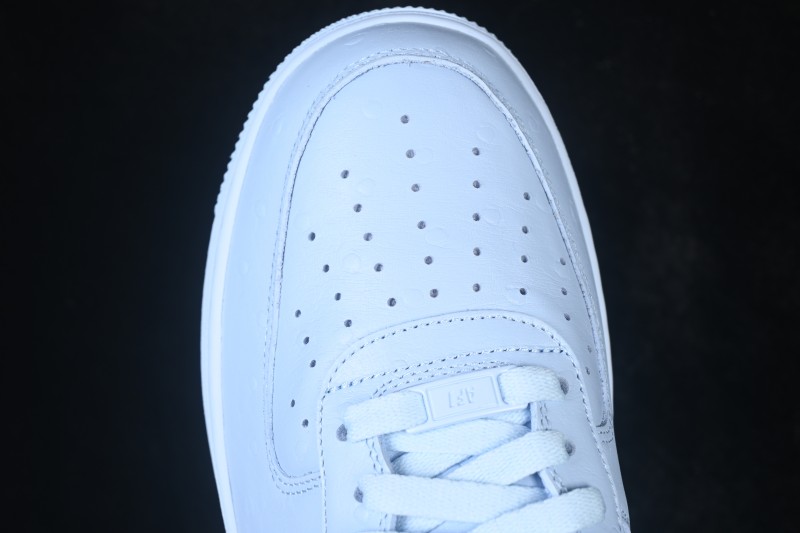 Nike Air Force 1 Low Travis Scott Cactus Jack Ice Blue Ostrich Leather Sneakers - JF7727-400