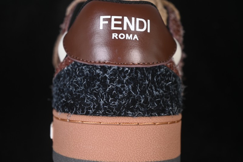 Fendi Match Round Toe Thick Sole Low Top Casual Sneakers - AHH2F1FHS