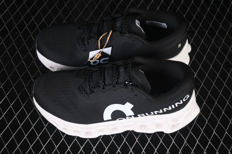On Cloudmonster 3 Comfortable Anti-Slip Wear-Resistant Cushioned Running Shoes - 3MG10055668 Black White