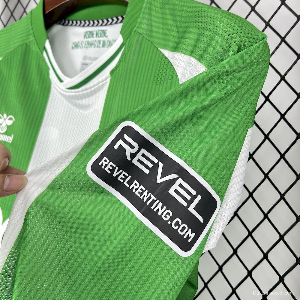 2025/26 Mens Real Betis Home Long Sleeve Jersey