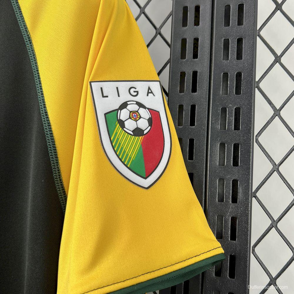 2002/03  Sporting CP Retro Away Black with Yellow Sleeves Jersey