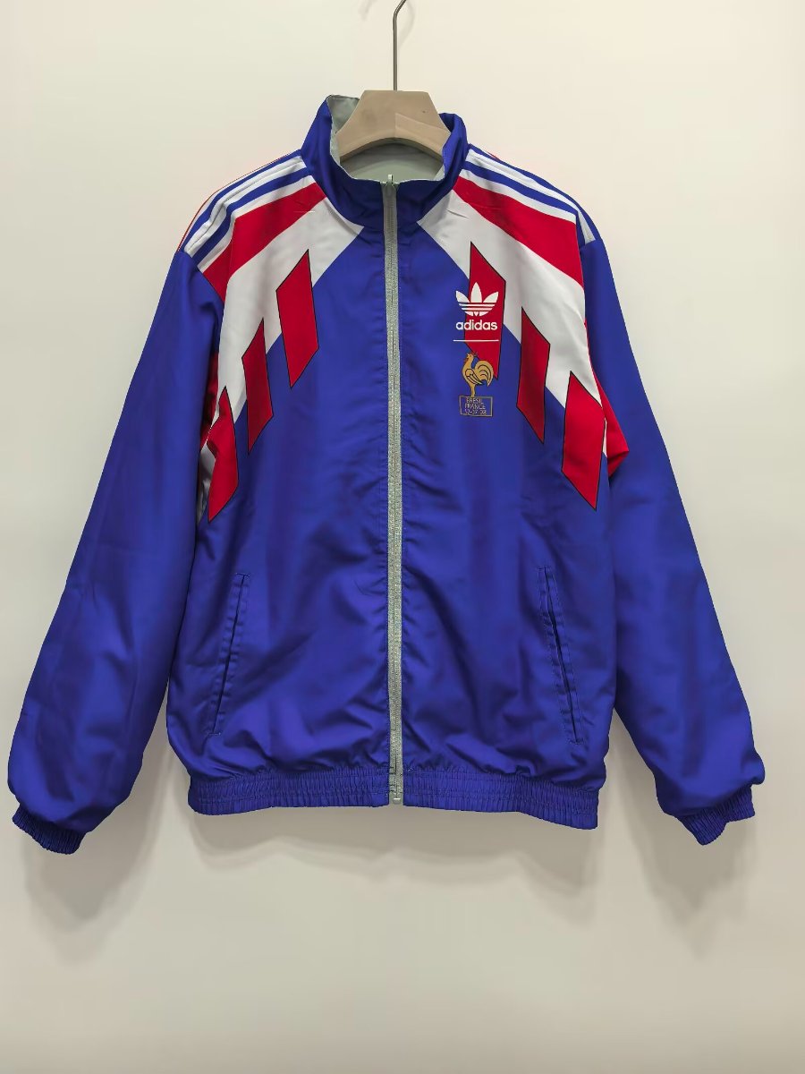 2025 France Blue/Grey Reversible Windbreaker