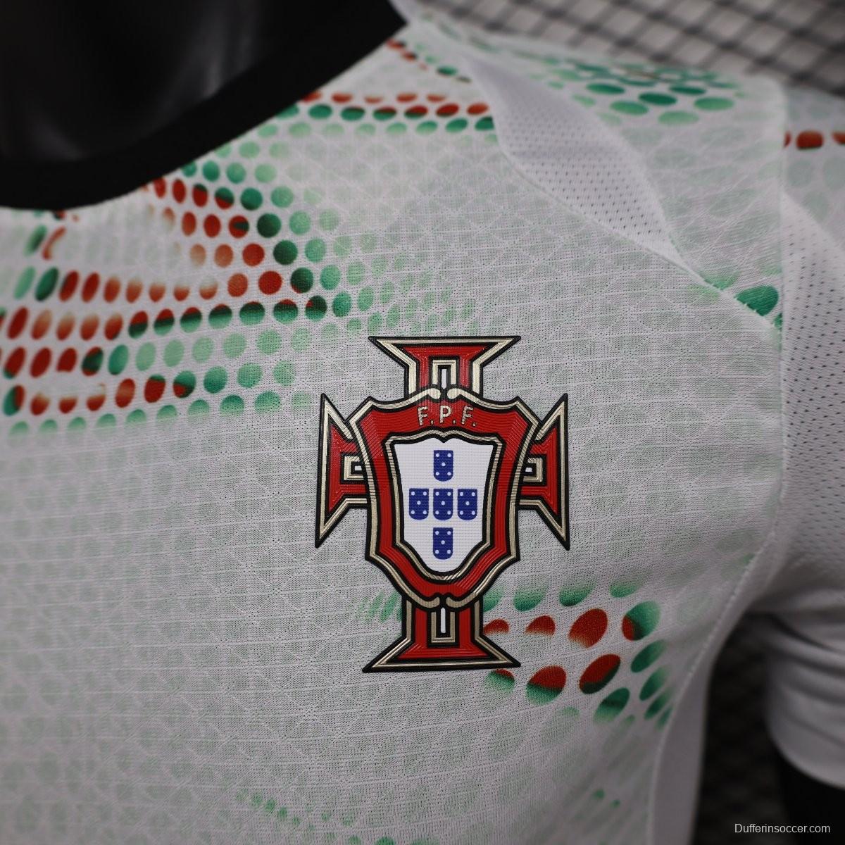 Player Version 2024 Portugal Away White Jersey