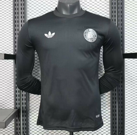 Player Version 2025 Germany Black 125Th Anniversary Long Sleeve Jersey