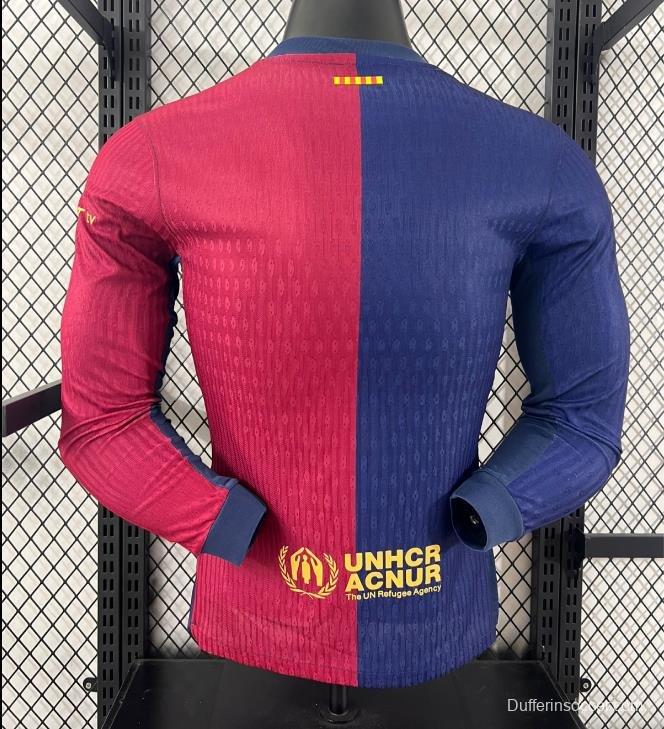 Player Version 24/25 Barcelona x Travis Scott Home Long Sleeve Jersey