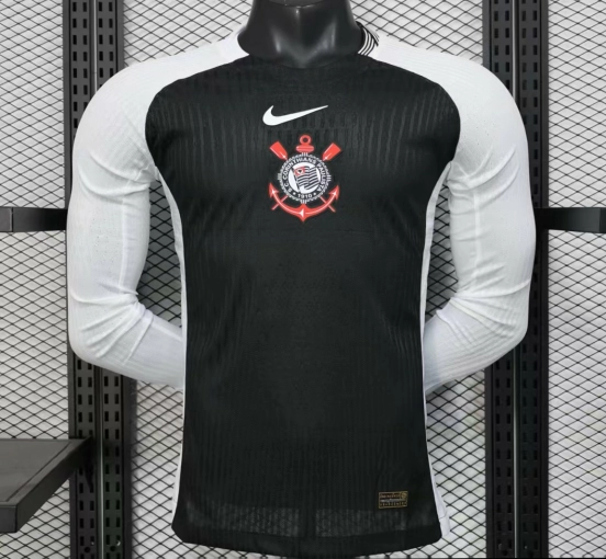 Player Version 25/26 Corinthians Home White Long Sleeve Jersey