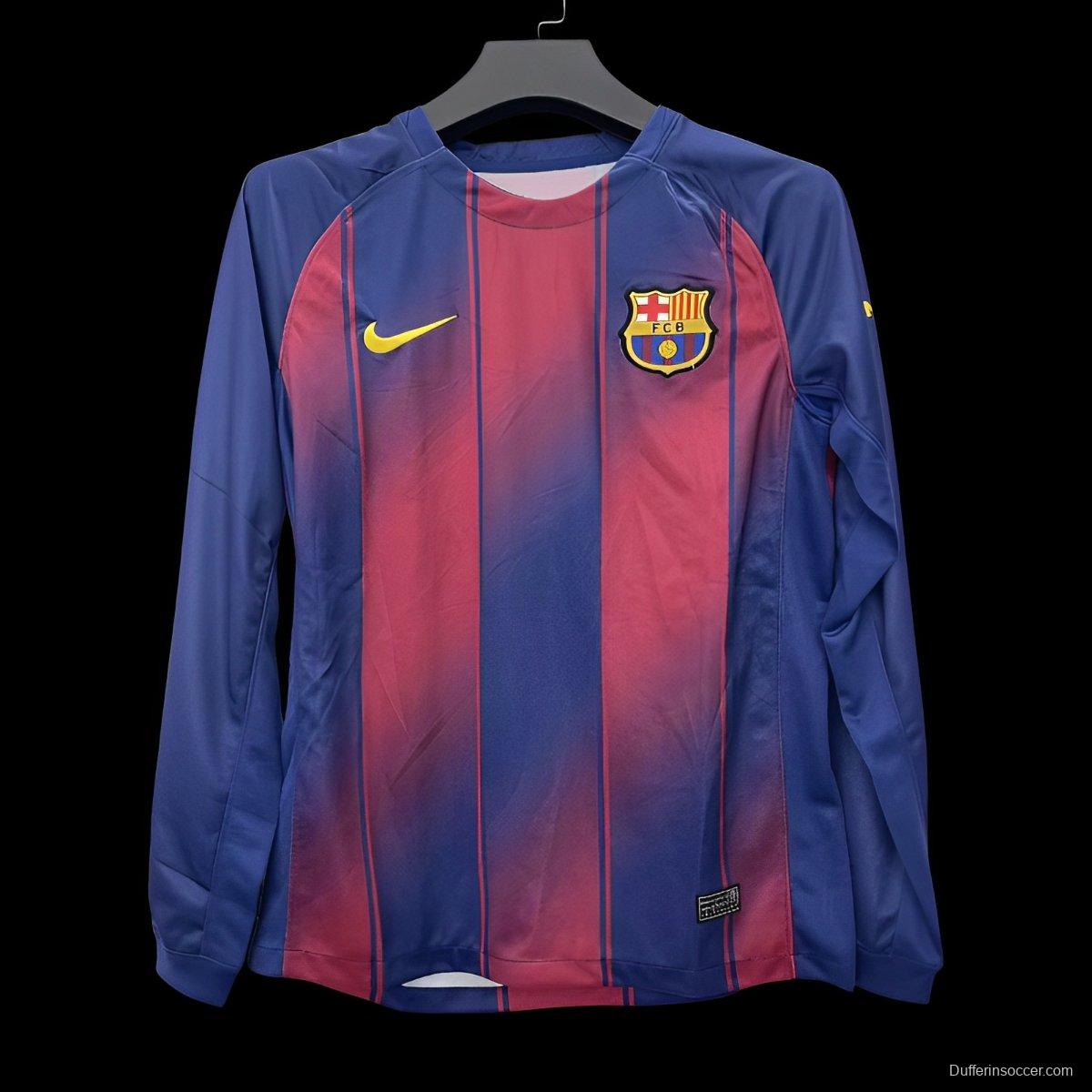 25/26 Barcelona Home Long Sleeve Jersey