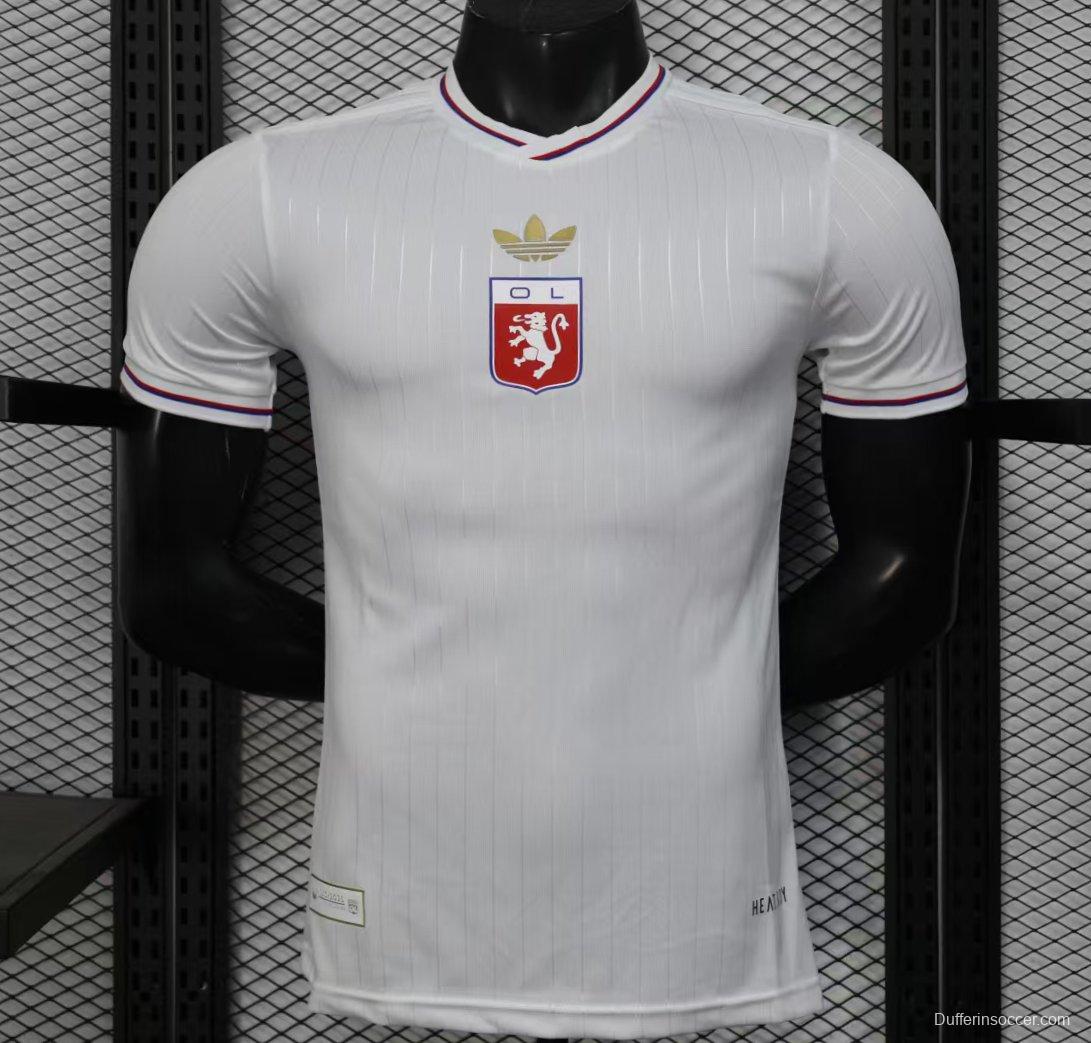 Player Version 25/26 Olympique Lyonnais Lyon White 50Th Anniversary Jersey