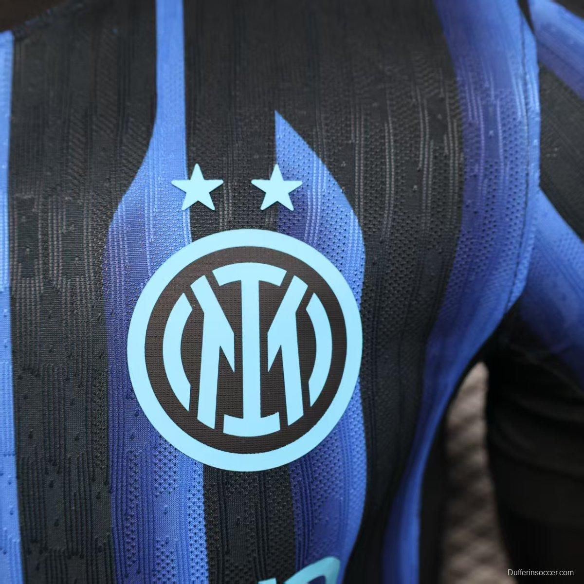 Player Version 25/26 Inter Milan Home Jersey Without Sponsor