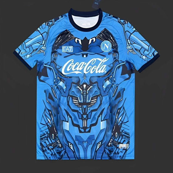 25/26 Napoli EA7 Blue with Robotic Armor Pattern Jersey