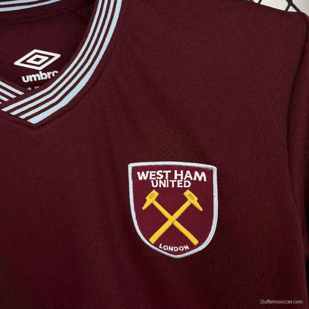 25/26 west Ham United Home Jersey