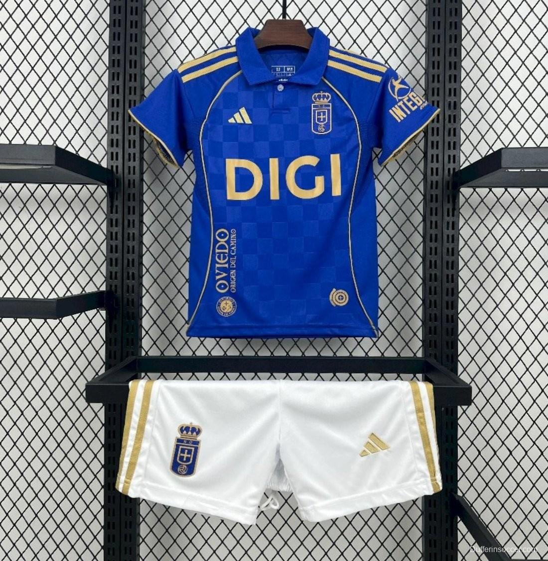 25/26 Kids Real Oviedo Home Jersey