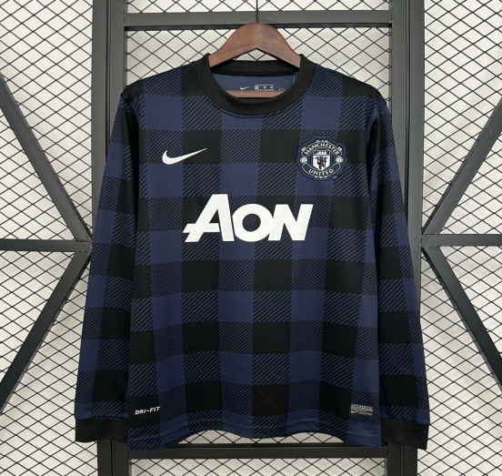 13/14 Retro Manchester United Long Sleeve Black Jersey