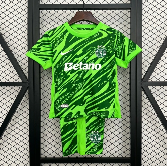25/26 Kids Sporting Lisbon Goalkeeper Green Jersey