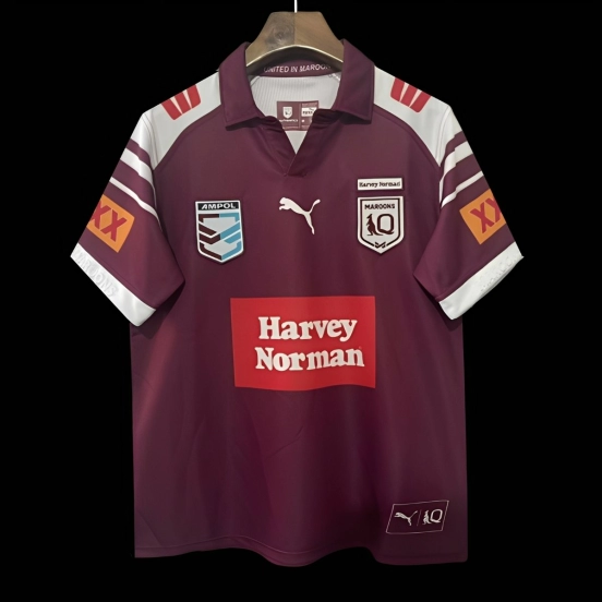 2026 Queensland Maroons Maroon with White Sleeves Jersey