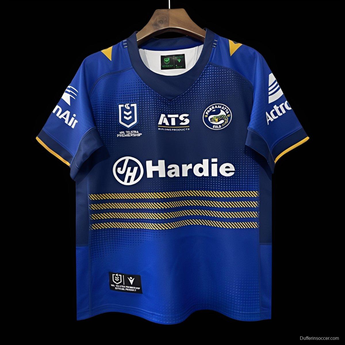 25/26 Parramatta Eels Blue with Gold Stripes Jersey