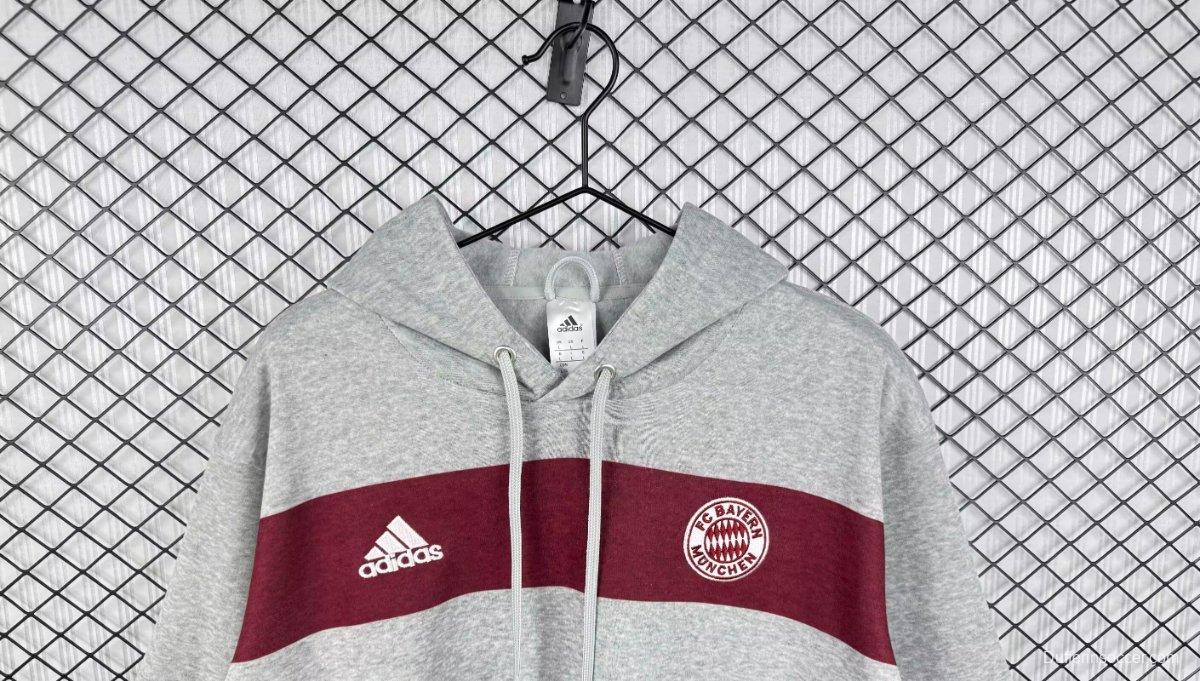 Retro 14/15 Bayern Munich Grey Hoodie