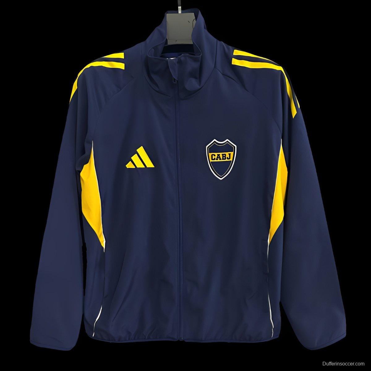 25/26 Boca Juniors Navy Full Zipper Windbreaker