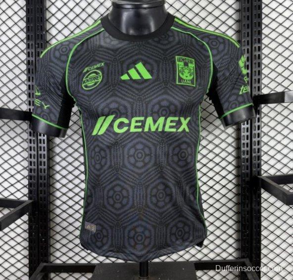 Player Version 25/26 Tigres UANL Adidas Third / Special Edition Black Jersey