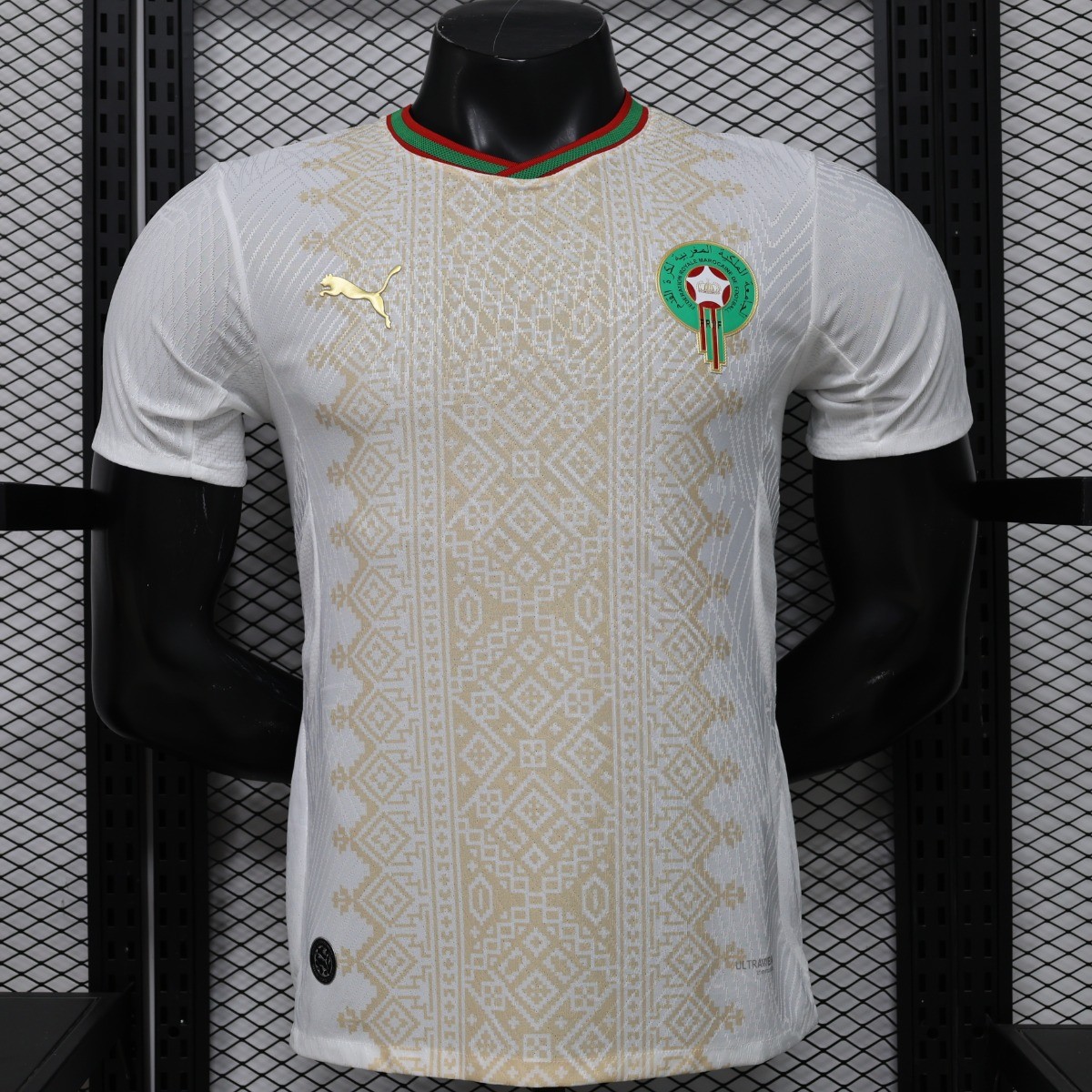 Player Version 26/27  Morocco  Away  White & Gold Amazigh Pattern Jersey