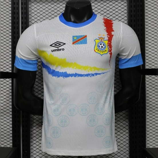 Player Version 26/27  DR Congo  White & Sky Blue  Special Edition Away Jersey