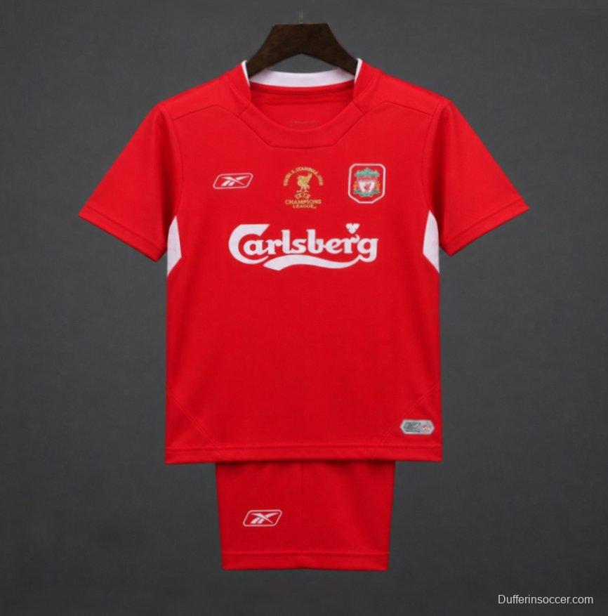 Retro Kids 04/05 Liverpool Home Jersey