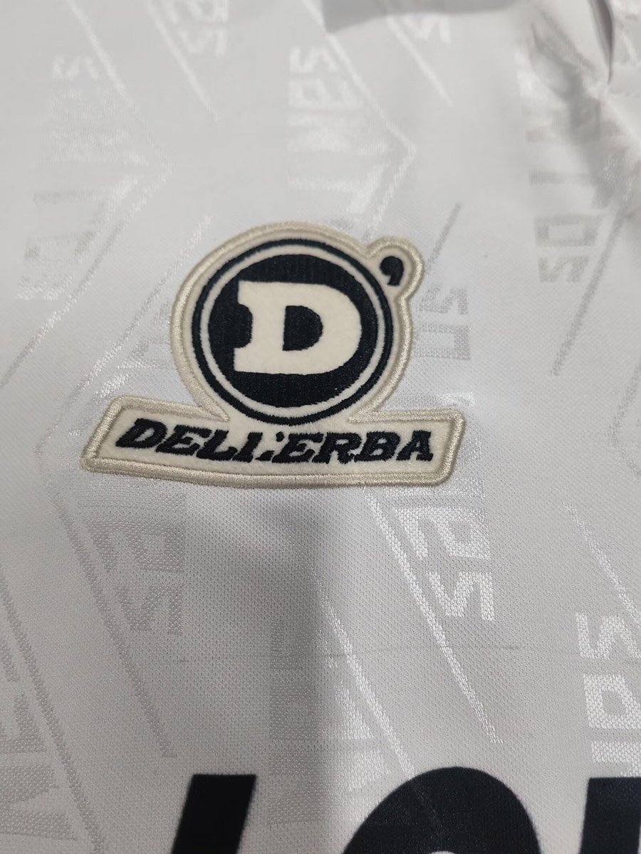 Retro 1994 Santos Pre-Season Home White Black Without Sponsor Jersey
